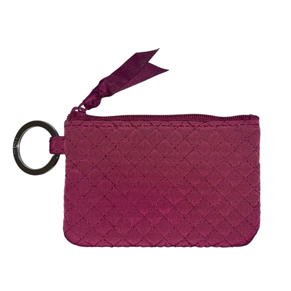 Vera Bradley Handbags - Vera Bradley Purple Coin Purse Card Holder Keychain Wallet